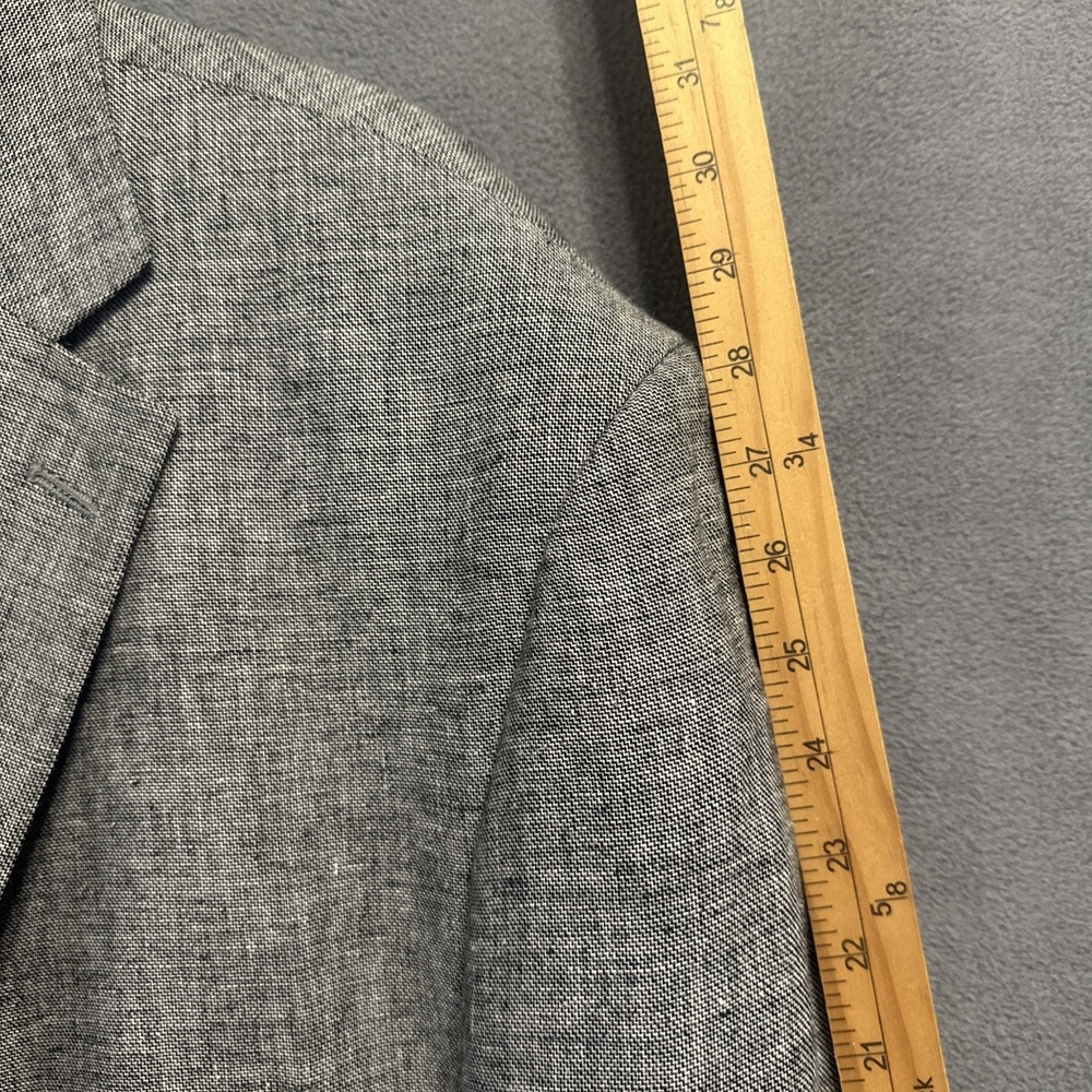 Oak Hill Linen Blend Blazer Two Button Sport Coat Mens Big & Tall 3XLT Gray - Picture 10 of 12